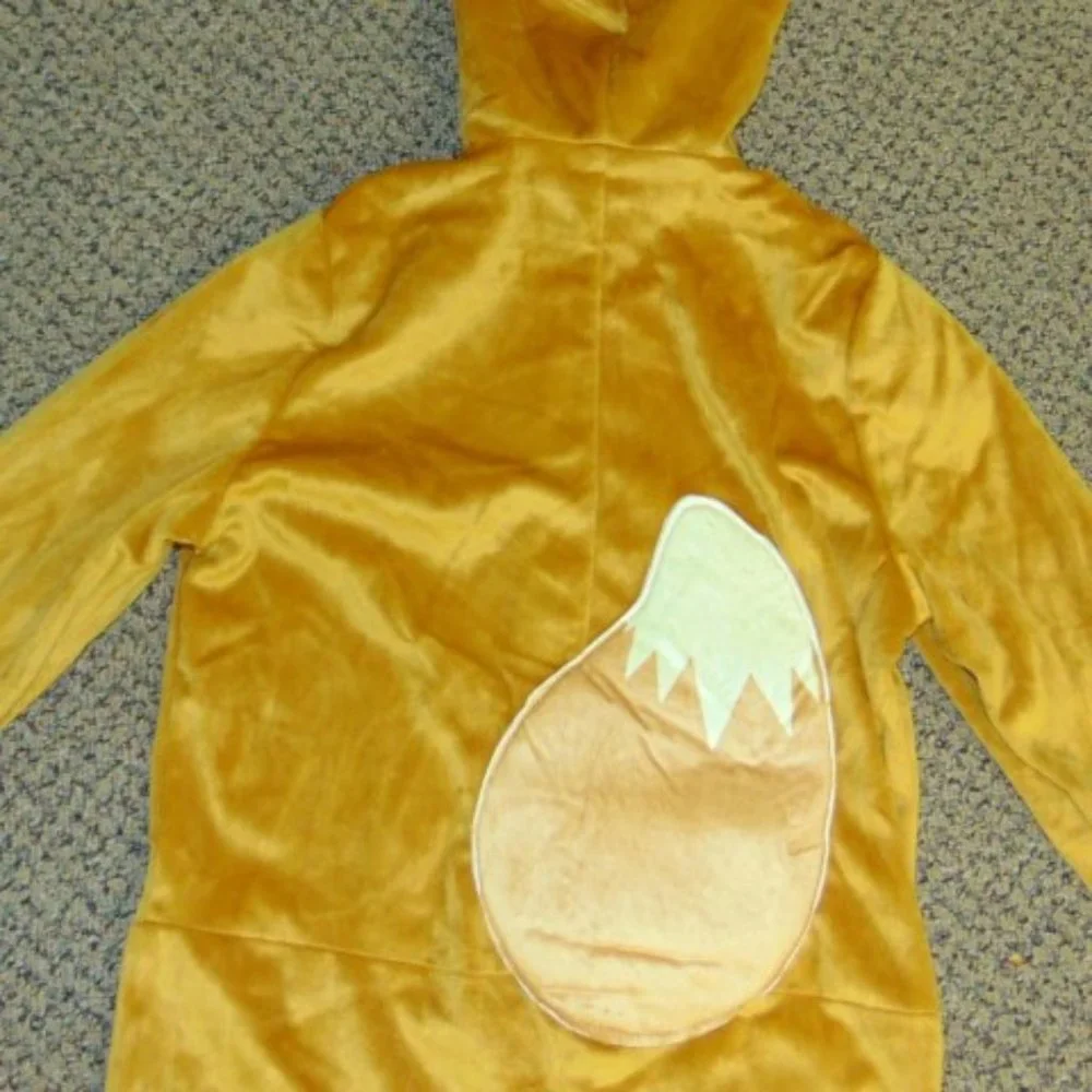 Pokemon EEVEE Halloween Costume 4/6 Brown 2 Pc Hooded Jumpsuit & Collar Unisex - Picture 8 of 10